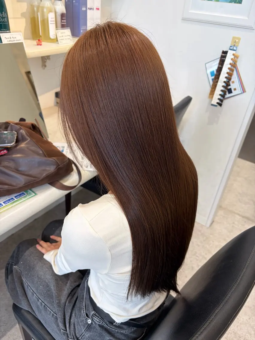 ロング カラー ヘアカラー 志村 梨帆のヘアスタイル
