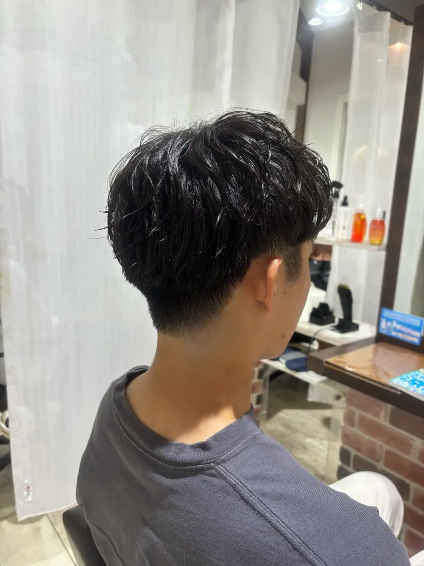 パーマ メンズ メンズパーマ ニュアンスパーマ もり はなののヘアスタイル