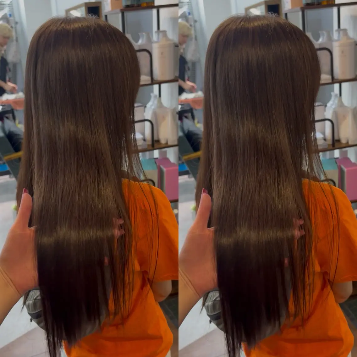 ロング カラー ベージュカラー ブラウンカラー ヘアカラー なんば、心斎橋🍓 ハイトーンnicoのヘアスタイル