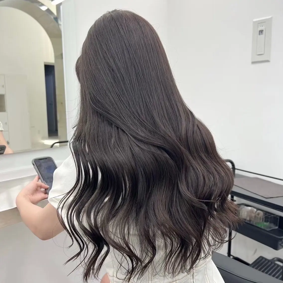 セミロング カラー カット ヘアカラー ♡ハイトーンブリーチ カラーyuuna♡のヘアスタイル
