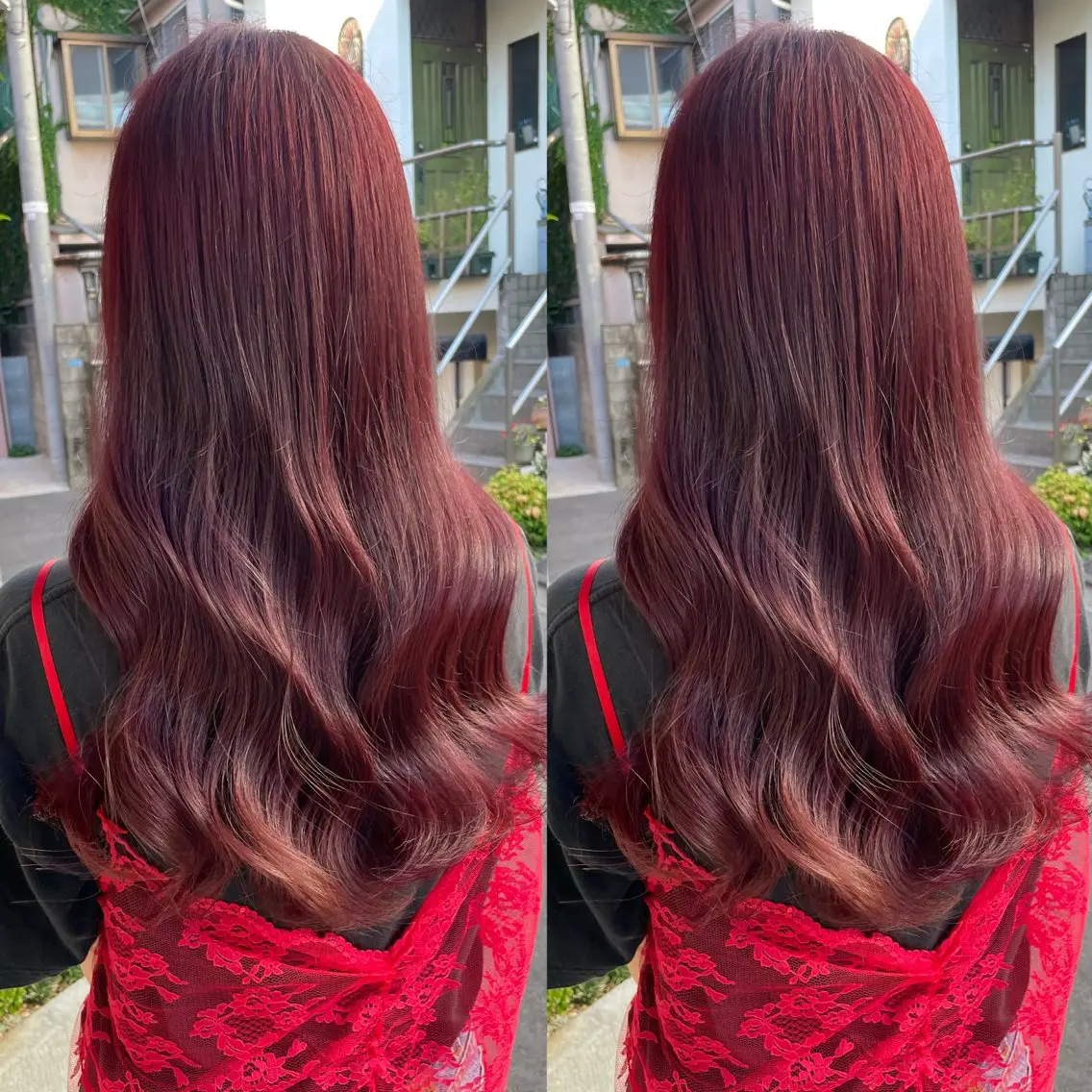 ロング カラー カット ヘアカラー トリートメント ブリーチなしカラー kana🐱のヘアスタイル