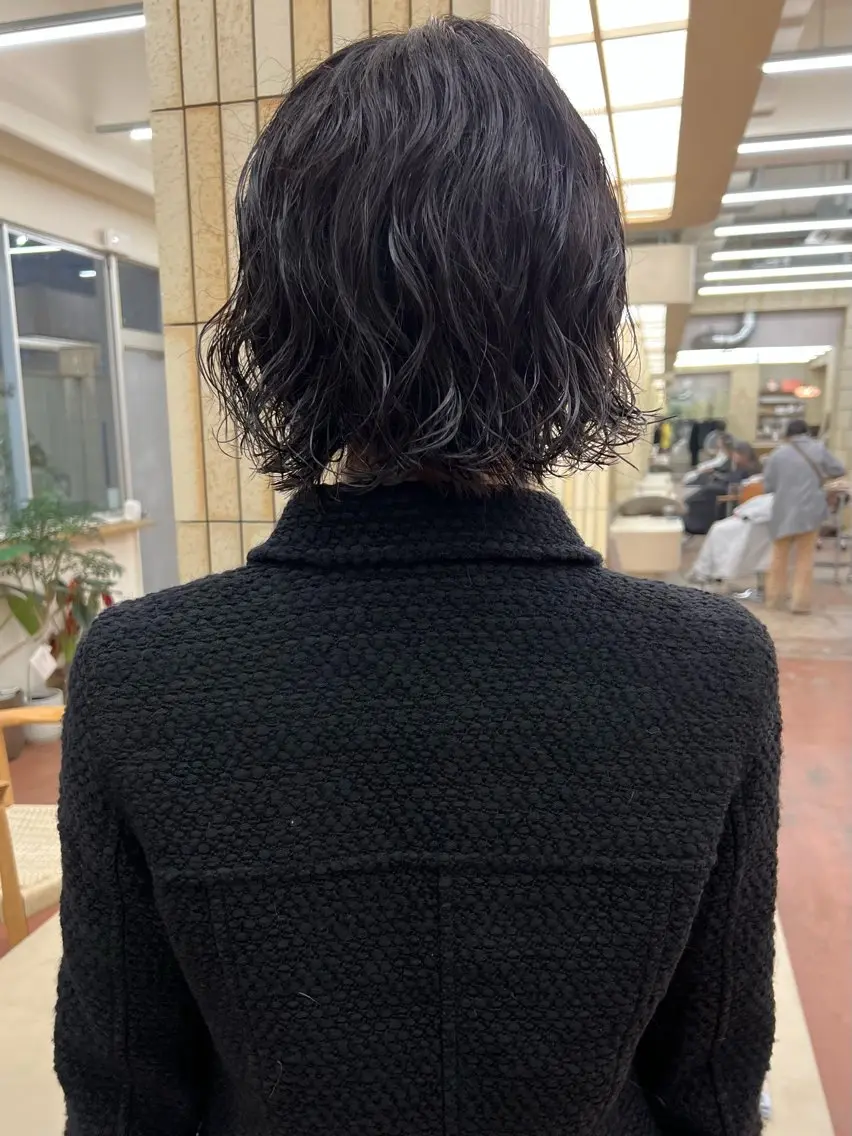 ショート パーマ カット パーマ トリートメント 矢場町/栄/上前津/ 佐藤祐希のヘアスタイル