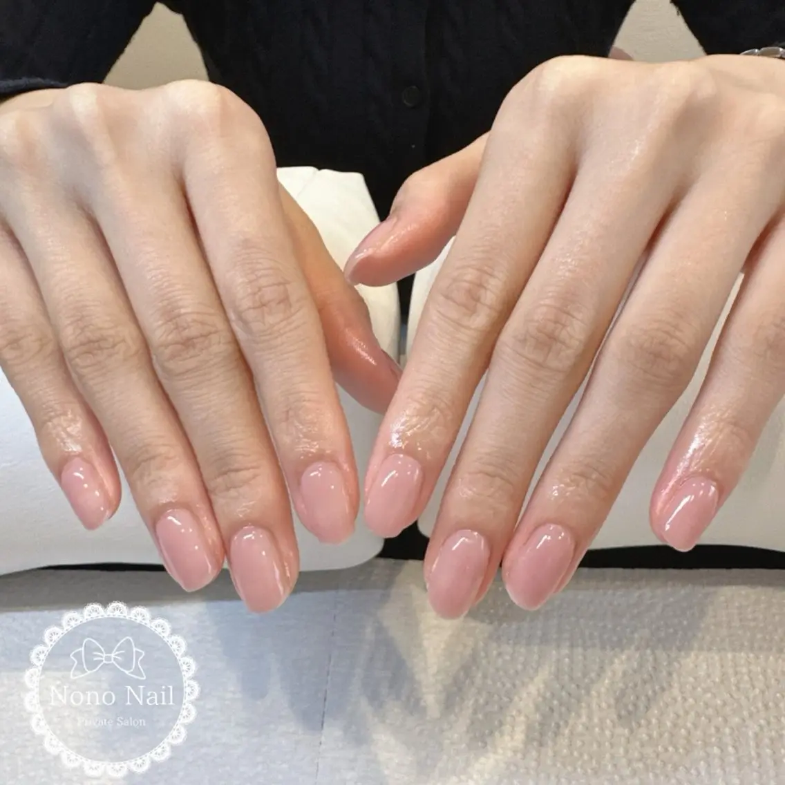 ネイル オフィスネイル ワンカラーネイル ピンク シンプルネイル ハンドネイル Nono Nail ノノネイルのネイルデザイン