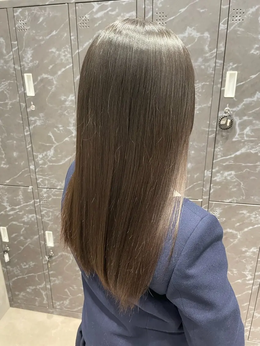 ロング 縮毛矯正 トリートメント トリートメント 🪿透明感/艶カラー ﾜﾀﾅﾍﾞｱｵｲのヘアスタイル