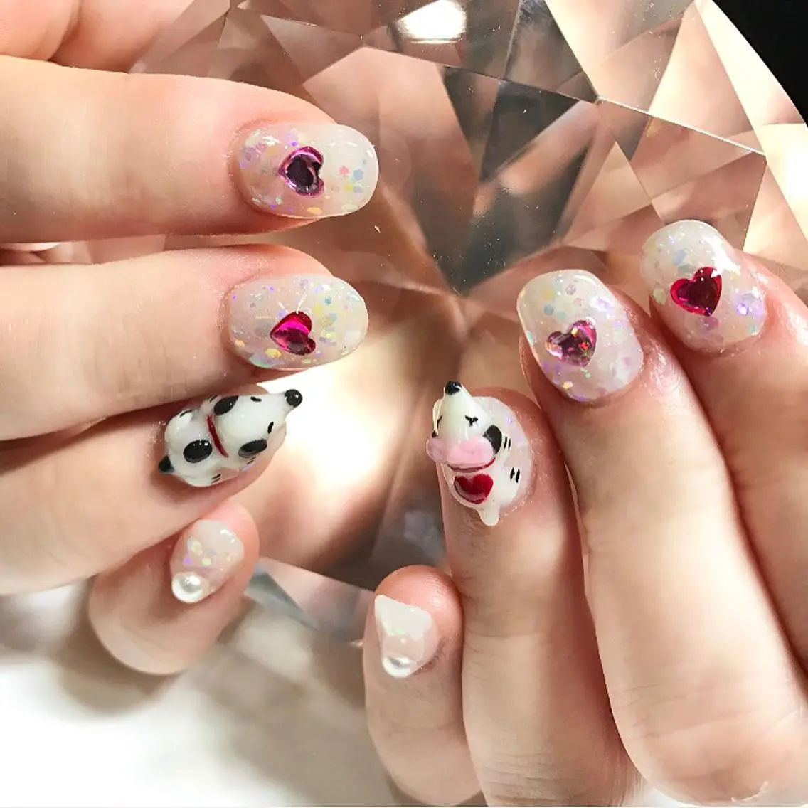ネイル 渋谷／チップ長さ出し 👑アプレgel-xのネイルデザイン
