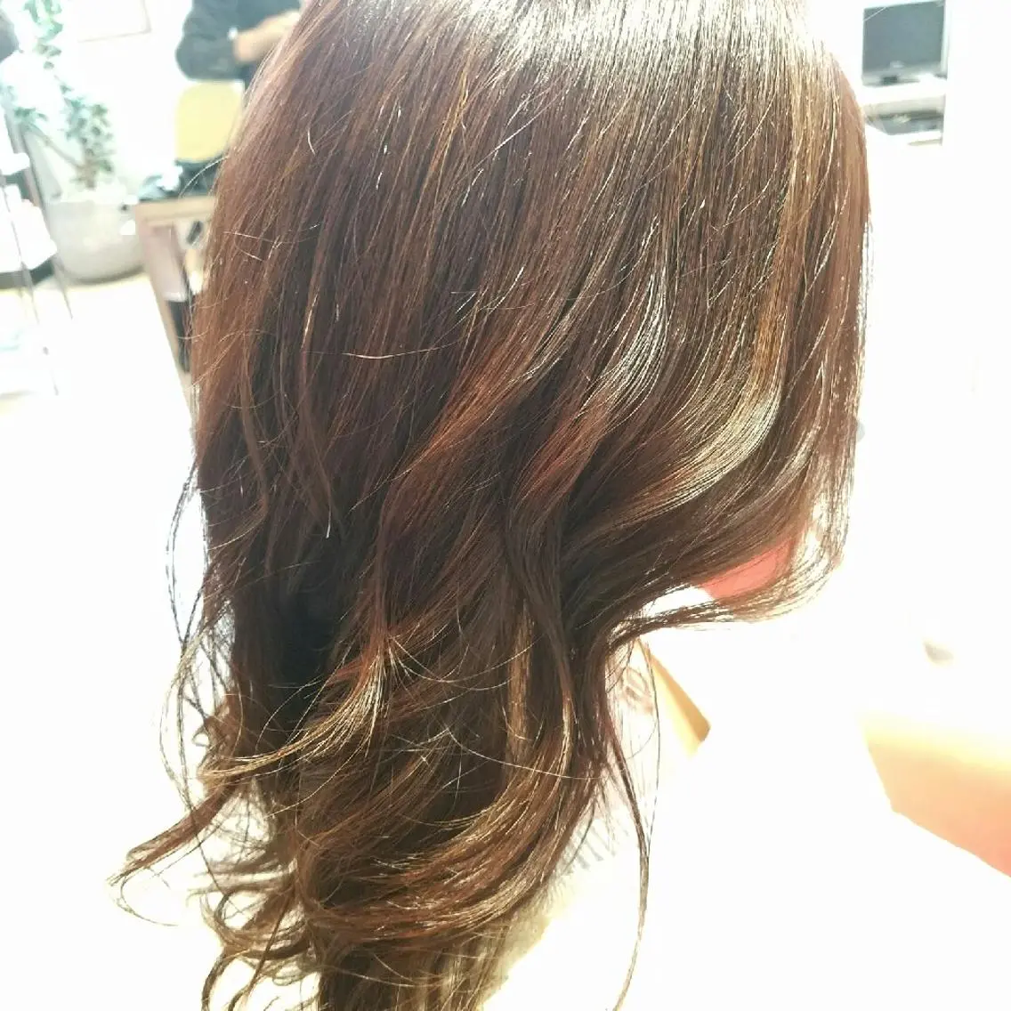 セミロング カラー ヘアアレンジ ベージュカラー ピンクカラー ピンクベージュ 田中 光のヘアスタイル