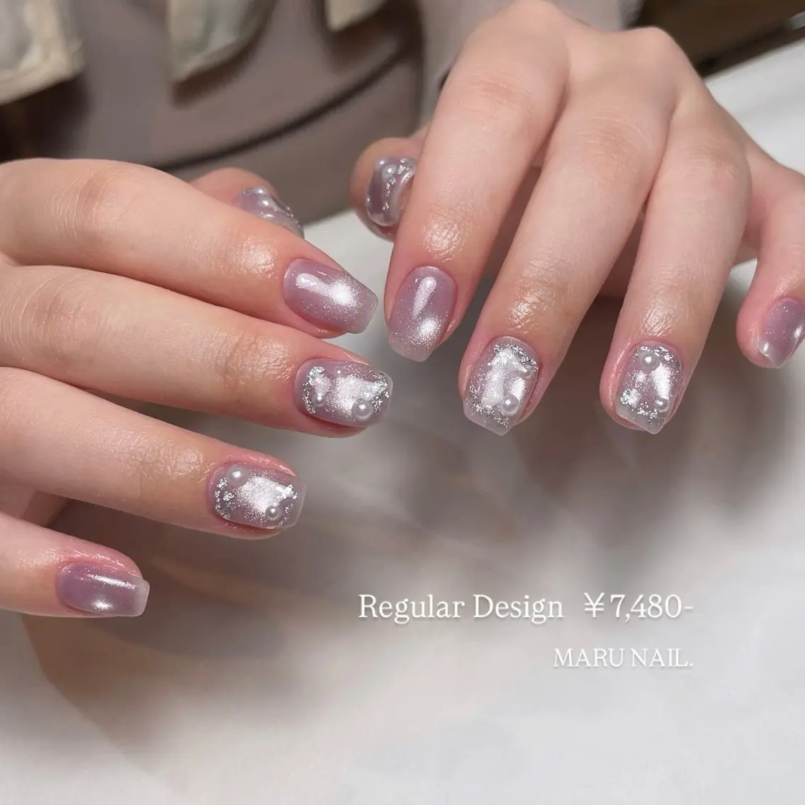 ネイル 韓国ネイル ニュアンスネイル ハンドネイル MARU NAIL Izumiのネイルデザイン