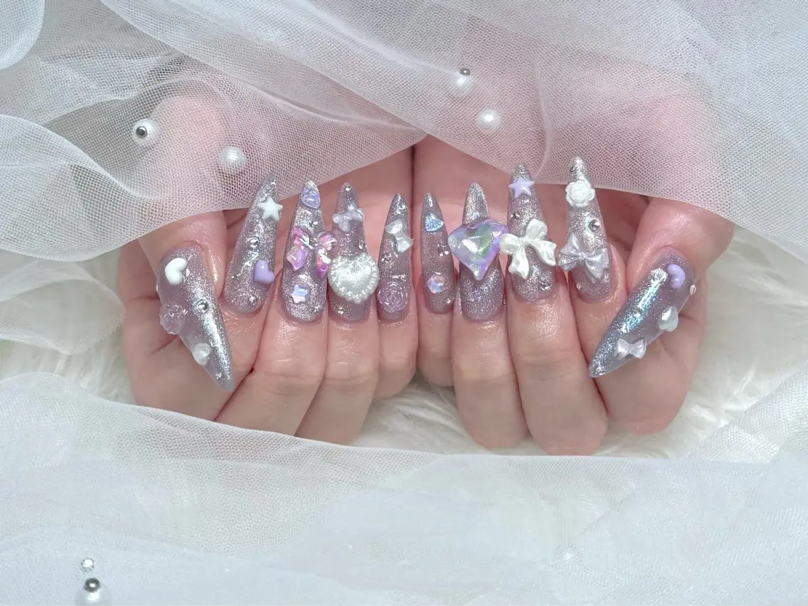 ネイル ロングネイル ハンドネイル 🫧Rio🫧ネイル /渋谷🫧ワンホンのネイルデザイン
