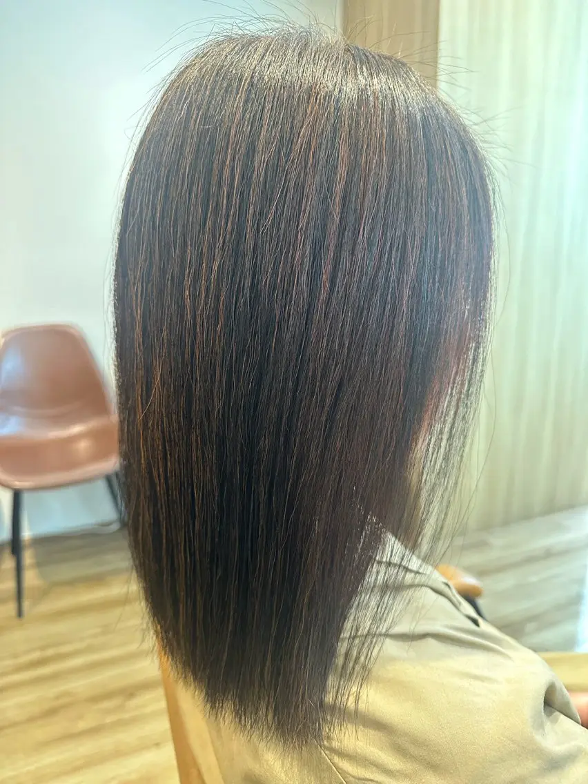 ミディアム パーマ カット 縮毛矯正 トリートメント ✨✂️Nori ✂️✨のヘアスタイル