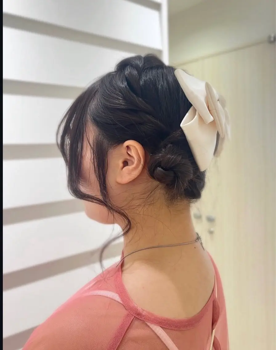 ミディアム カラー ヘアアレンジ 🎀モデル募集中 ／nacha🎀のヘアスタイル