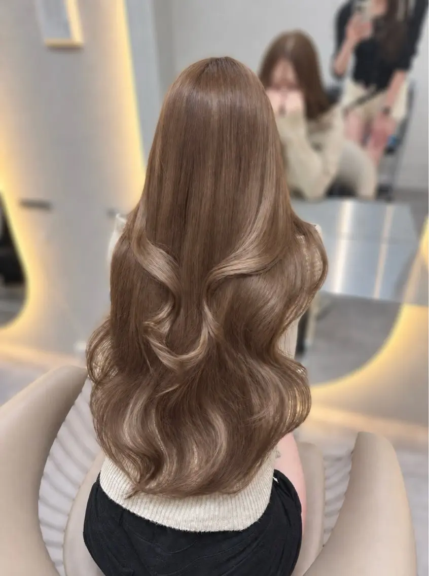 ロング カット ヘアカラー 韓国トレンド💓‪ 阿部あんじゅのヘアスタイル