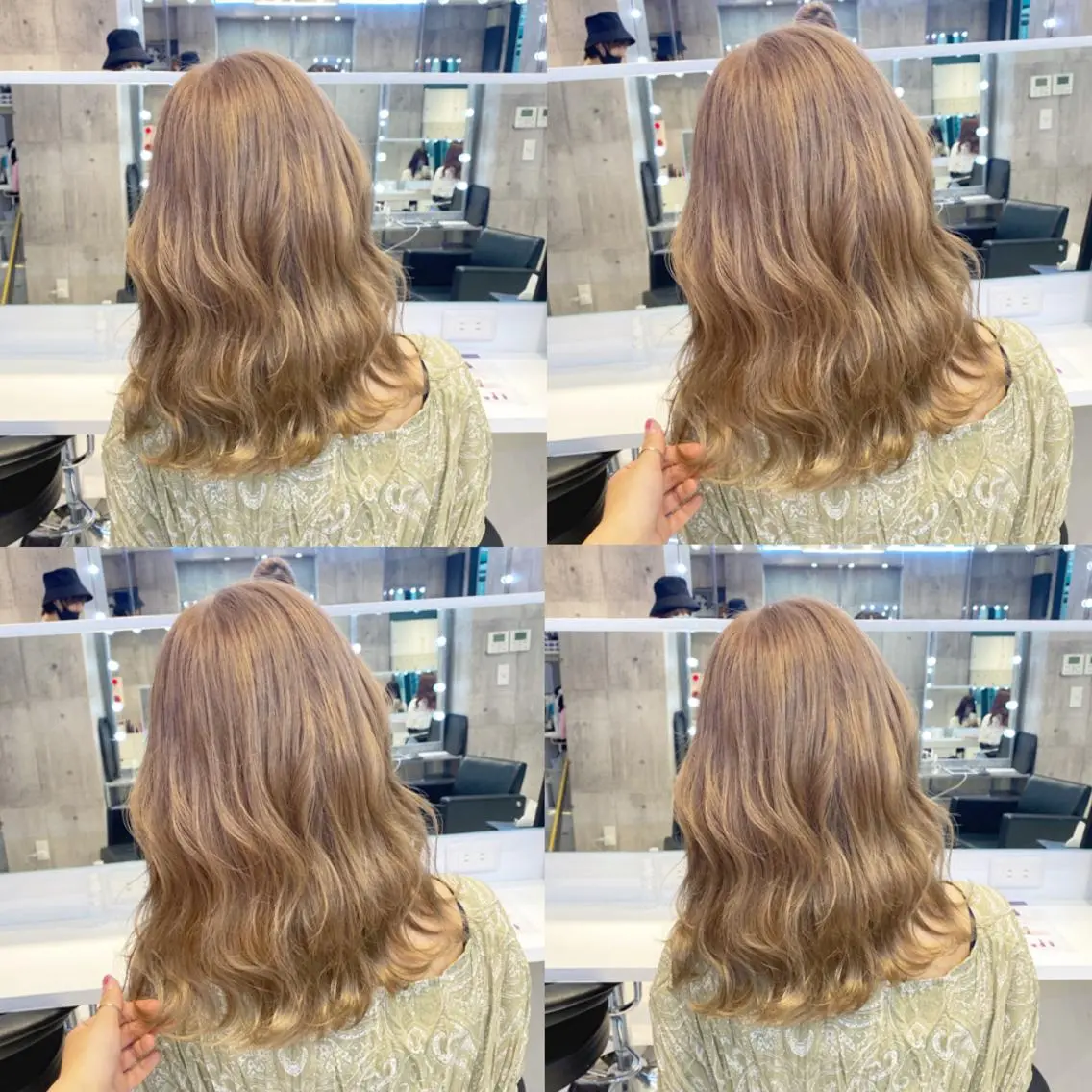 セミロング 🤍ムラ修正ブリーチ 🤍原宿/YUUのヘアスタイル