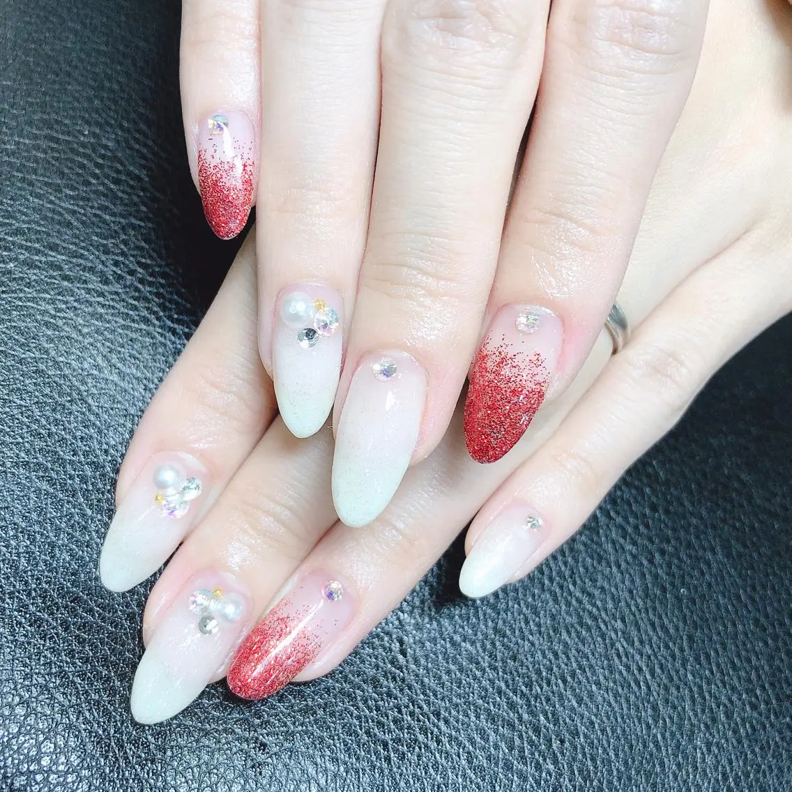ネイル ジェルネイル ラメ(グリッター) ラメグラデーション Nail salon Stellaのネイルデザイン
