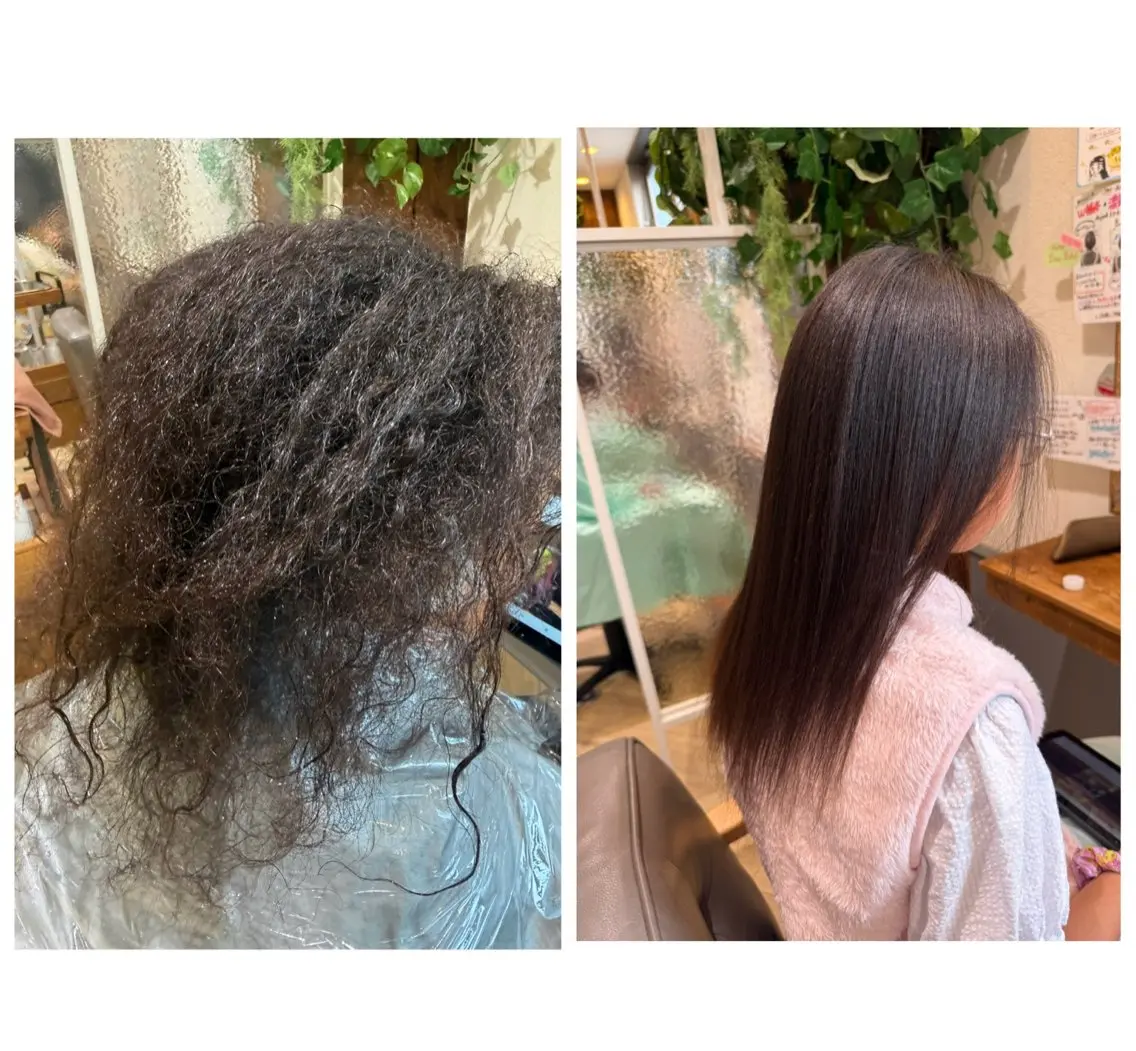 セミロング カット 縮毛矯正 白髪ぼかし/髪質改善 濱走大輝のヘアスタイル