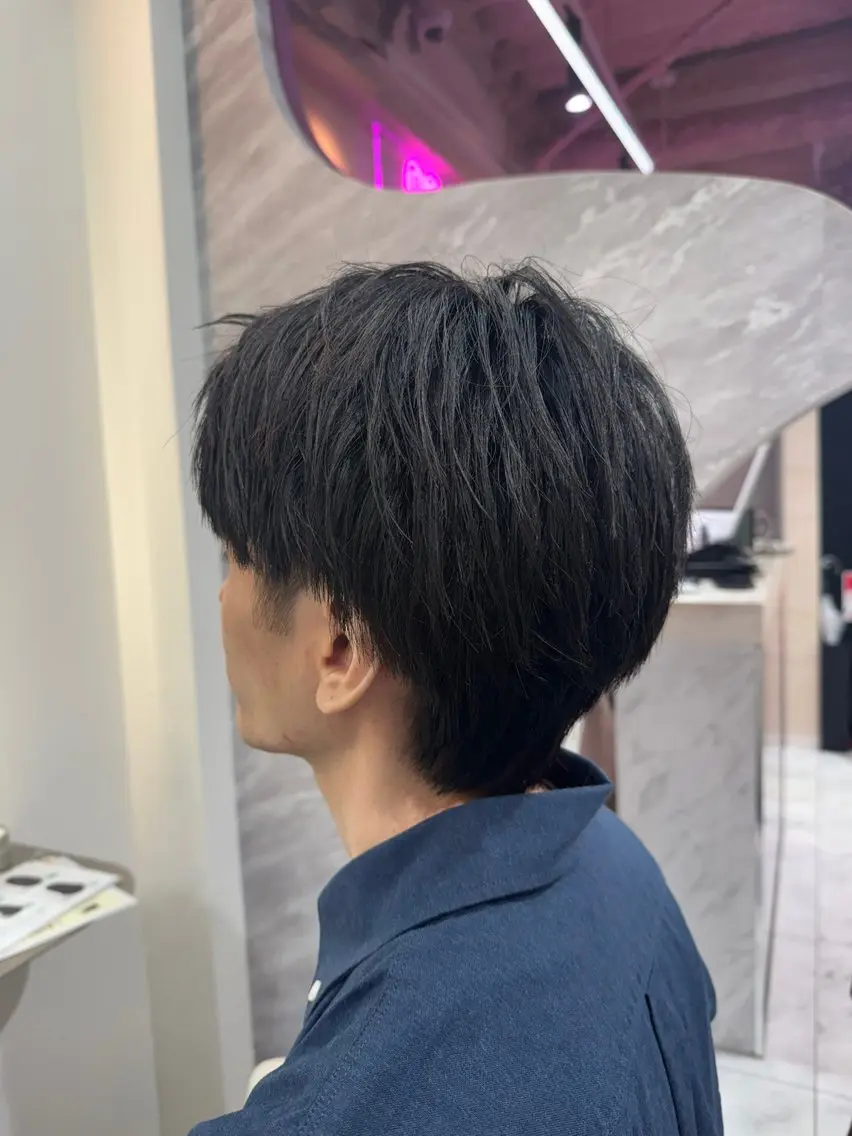ミディアム メンズ カット 【メンズ特化】池袋 韓国スタイル飯塚のヘアスタイル