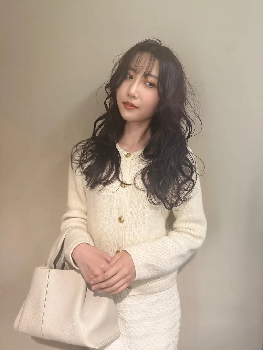 ロング カラー アディクシーカラー バレイヤージュ ブリーチ デザインカラー ダブルカラー opus 店長大和 レイヤー/赤み消しのヘアスタイル
