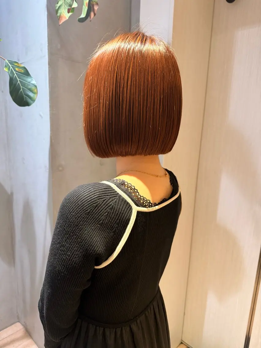 ショート オレンジブラウン ボブ カット ヘアカラー 🫧  Say. きうち ななみ 🫧のヘアスタイル