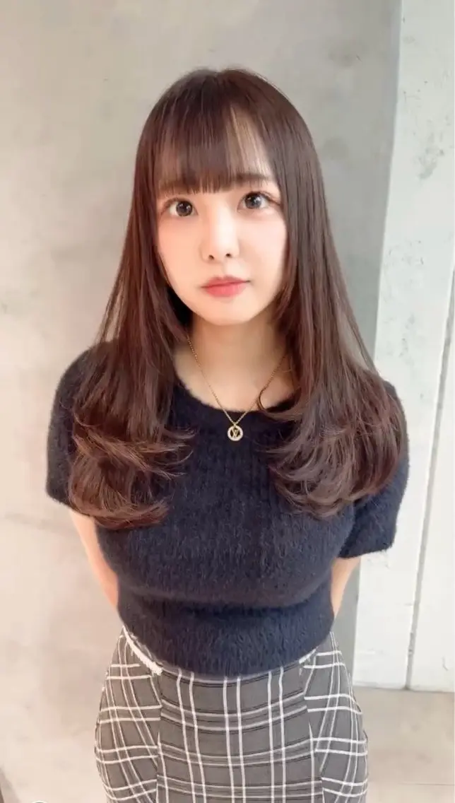 セミロング カラー カット ヘアカラー トリートメント CHERIM ❤️🔥新家光葉のヘアスタイル