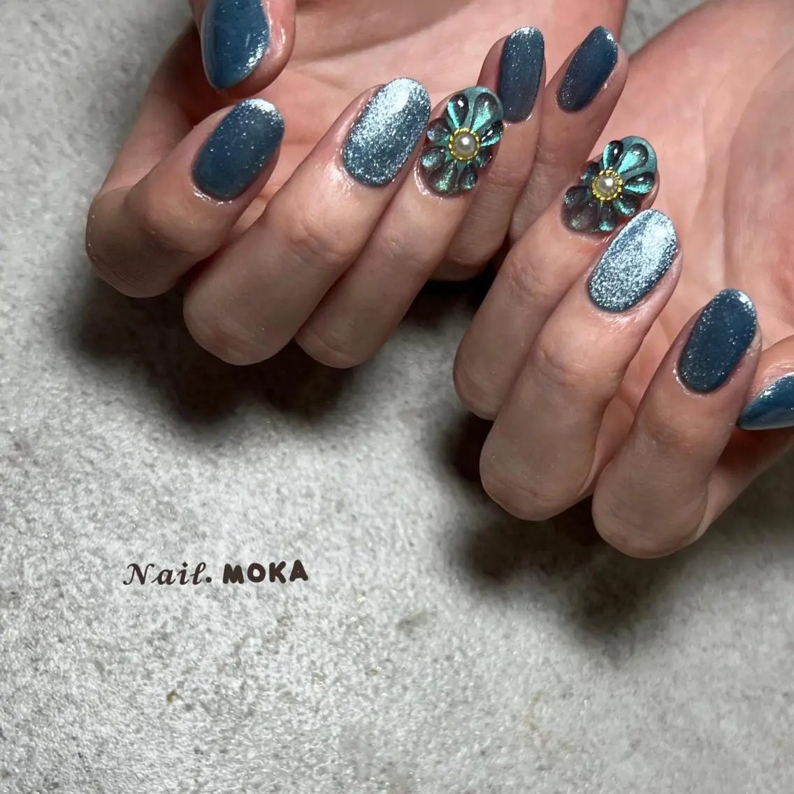 ネイル フラワーネイル マグネットネイル ぷっくりネイル nail. MOKAのネイルデザイン