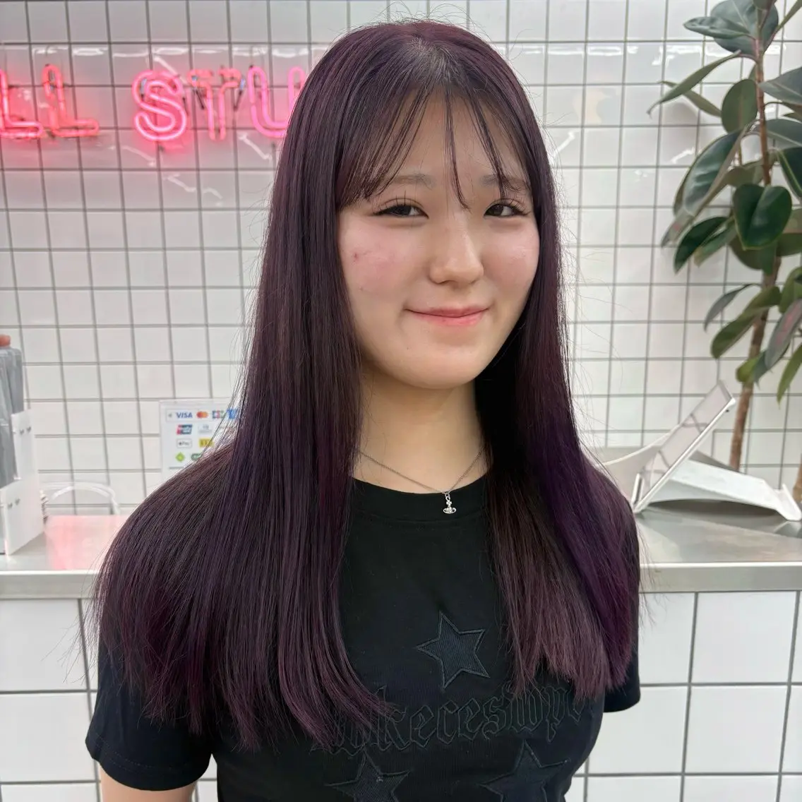 ロング カラー ブリーチ ダブルカラー ラベンダーカラー ブリーチなしカラー 矢場町/8時-22時 JILLSTUDIOのヘアスタイル
