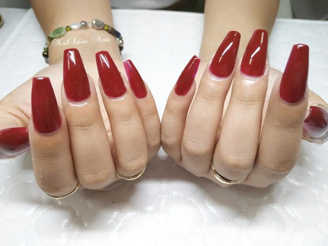 ネイル 長さ出し ワンカラーネイル ハンドネイル nailsalon Natuのネイルデザイン