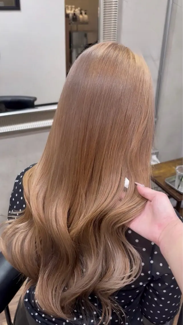 【2回目以降の方🎀】ブリーチありダブルカラー+超音波tr🩰✨の写真
