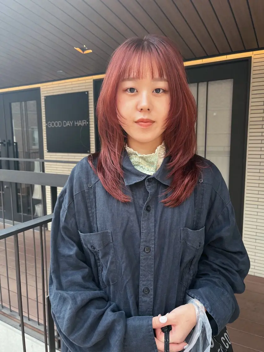ロング レイヤーカット 暖色/パーマ 🌼クニトウメイのヘアスタイル