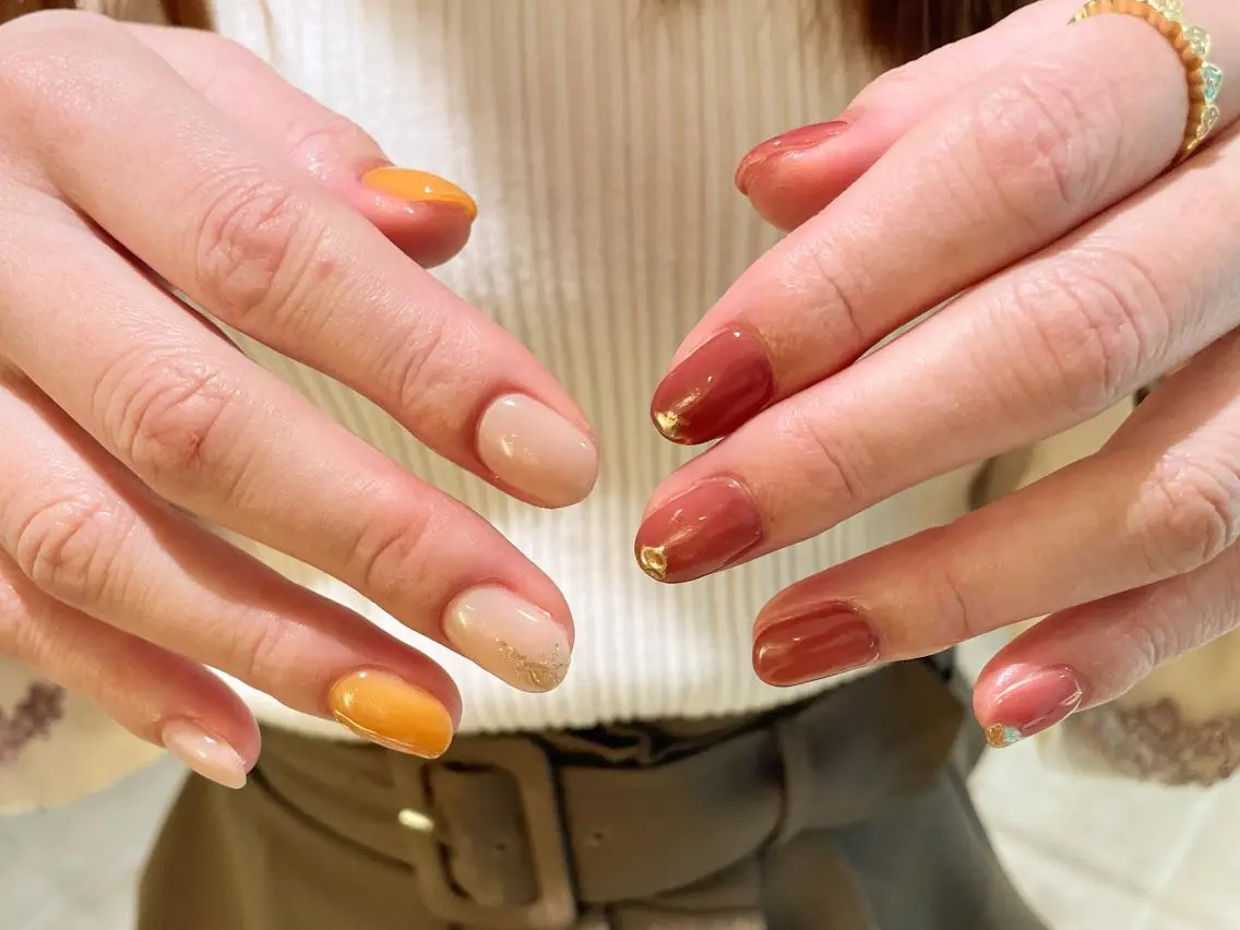 ネイル ミラーネイル ハンドネイル Aing nail 澤瀬のネイルデザイン