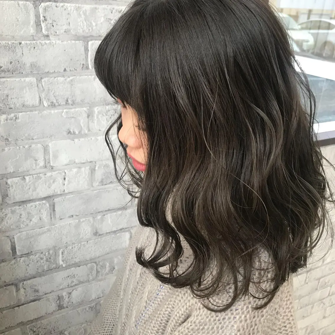 ミディアム カラー ベージュカラー ヘアカラー トリートメント Oopsレイヤー 加藤澄都のヘアスタイル
