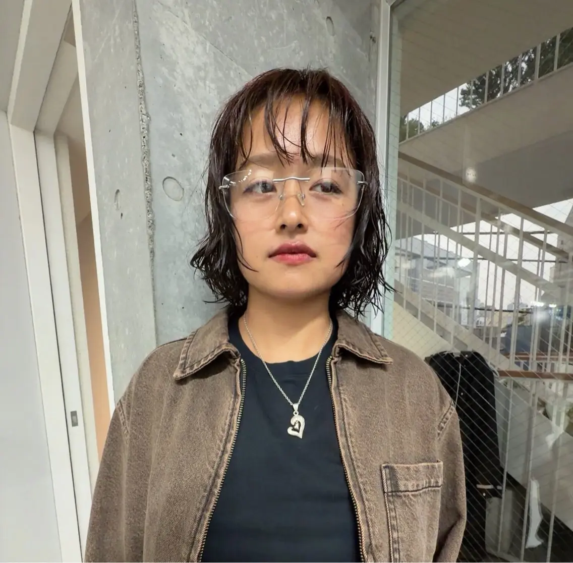 ショート カラー パーマ カット ヘアカラー パーマ 🌀くせ毛風 ナチュラルパーマ優吉のヘアスタイル