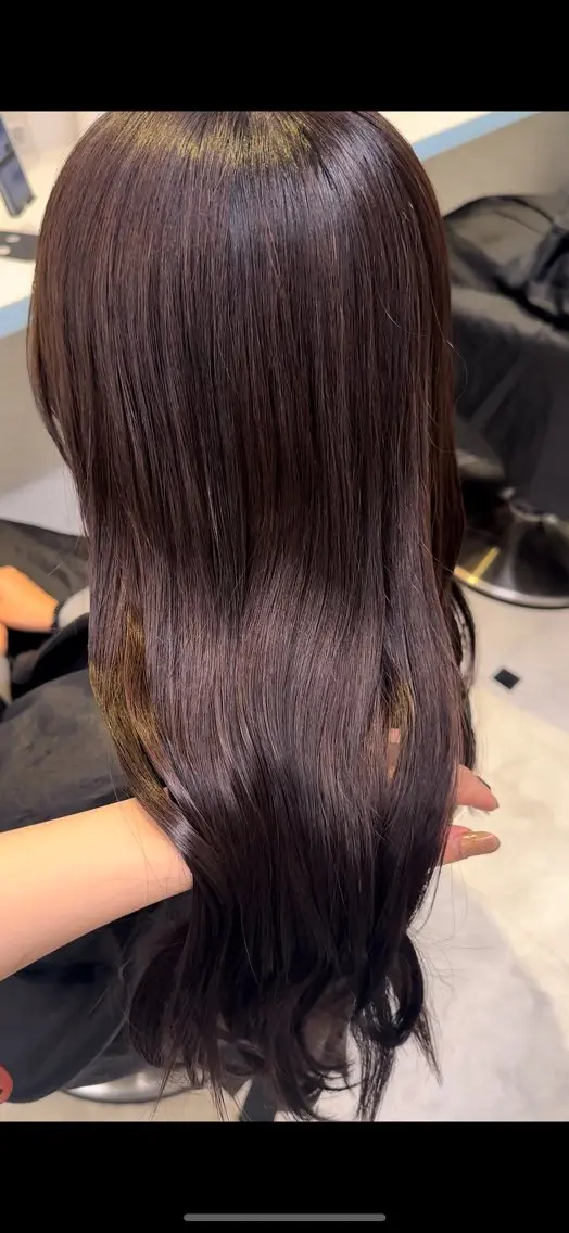 ロング カラー ブラウンカラー ヘアカラー トリートメント ♥️暖色カラ ー♥️由夏のヘアスタイル