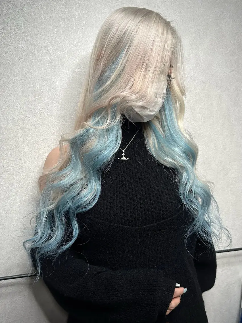 ロング カラー 永田 雄真のヘアスタイル