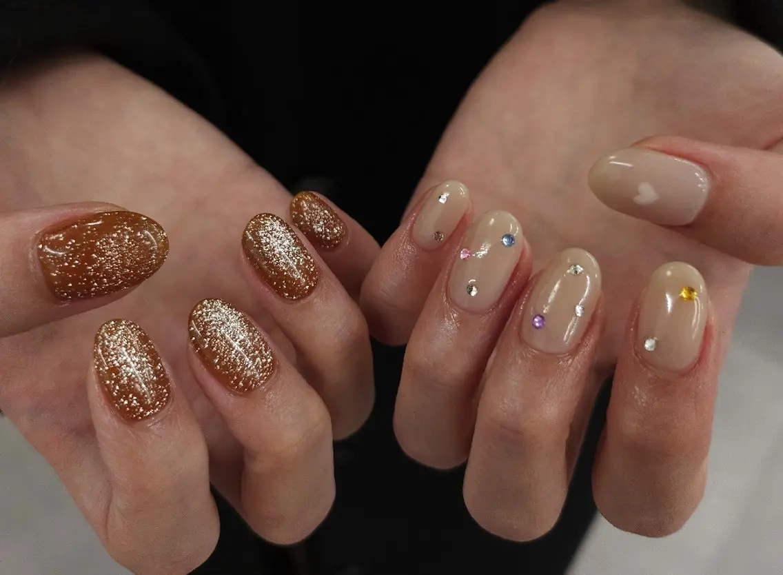 ネイル ジェルネイル ハート マグネットネイル 持ち込み パラジェル puku nail 🌼kazu🌼のネイルデザイン