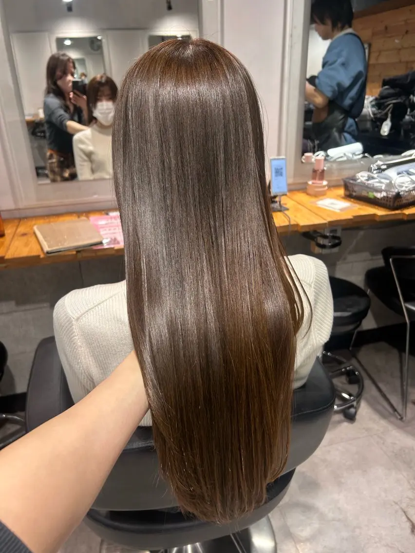 ロング ヘアカラー トリートメント ヘッドスパ レイヤーStyle 🪽菜々実のヘアスタイル