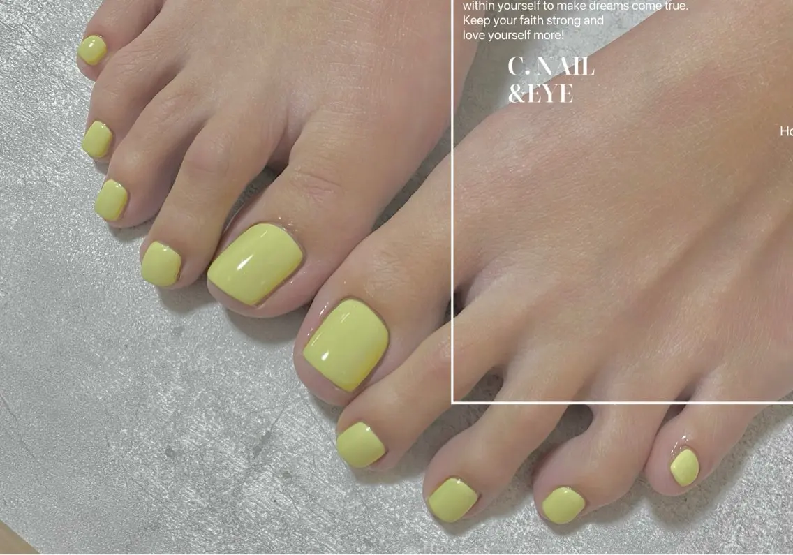 ネイル 入学式 フラッシュネイル フットネイル 卒業式 氷ネイル・うるうるネイル C.Nail &Eyeのネイルデザイン