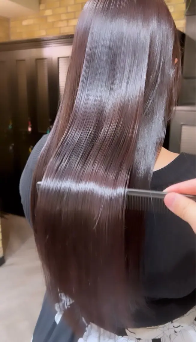 ロング カラー ショートボブ 黒髪 ボブ くせ毛 髪質改善 カット ヘアカラー 縮毛矯正 トリートメント ✨髪質改善／縮毛矯正 木村和司✨のヘアスタイル
