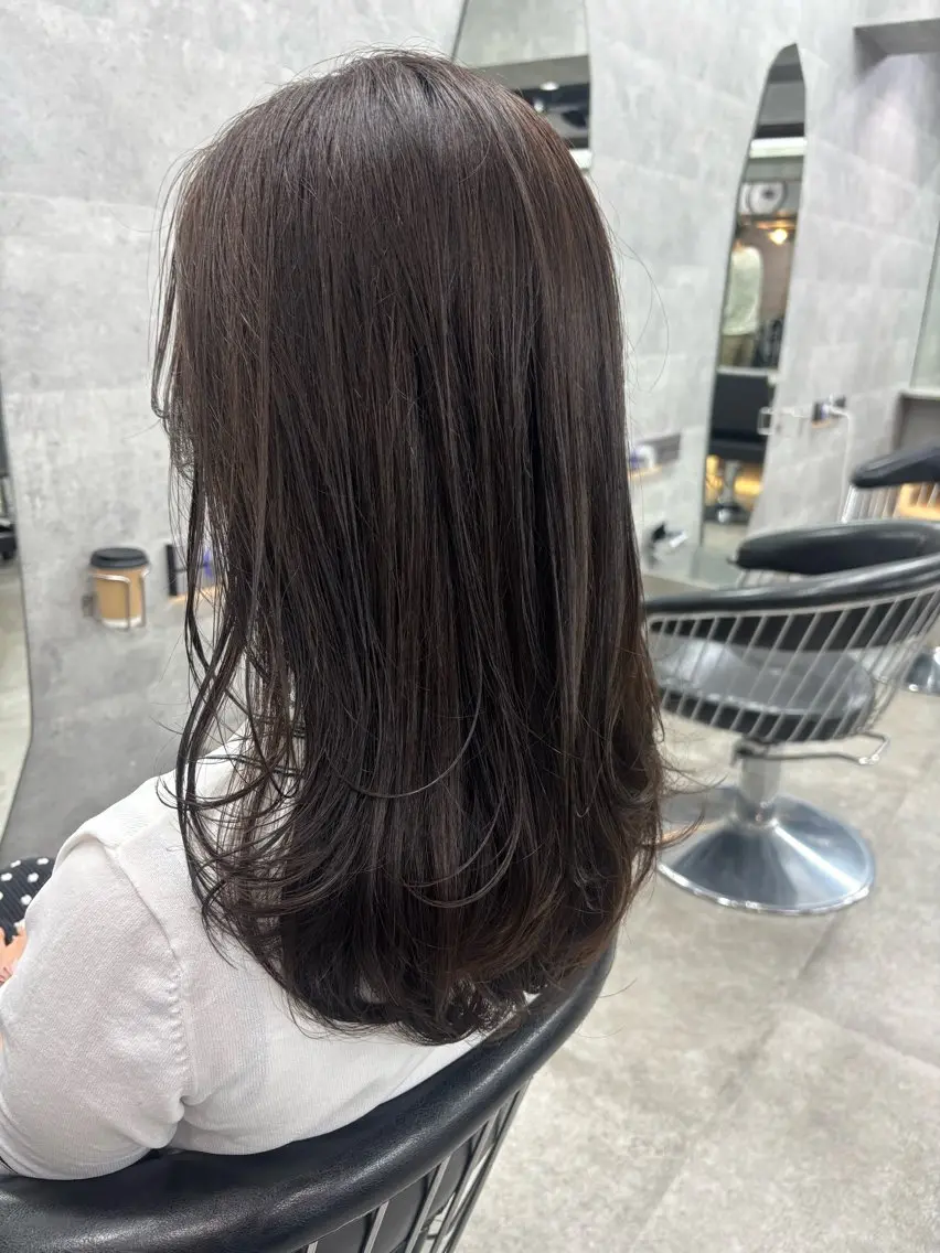 ロング カラー レイヤーカット カット ヘアカラー ボブ×レイヤーカット 透明感カラー/Fuuのヘアスタイル