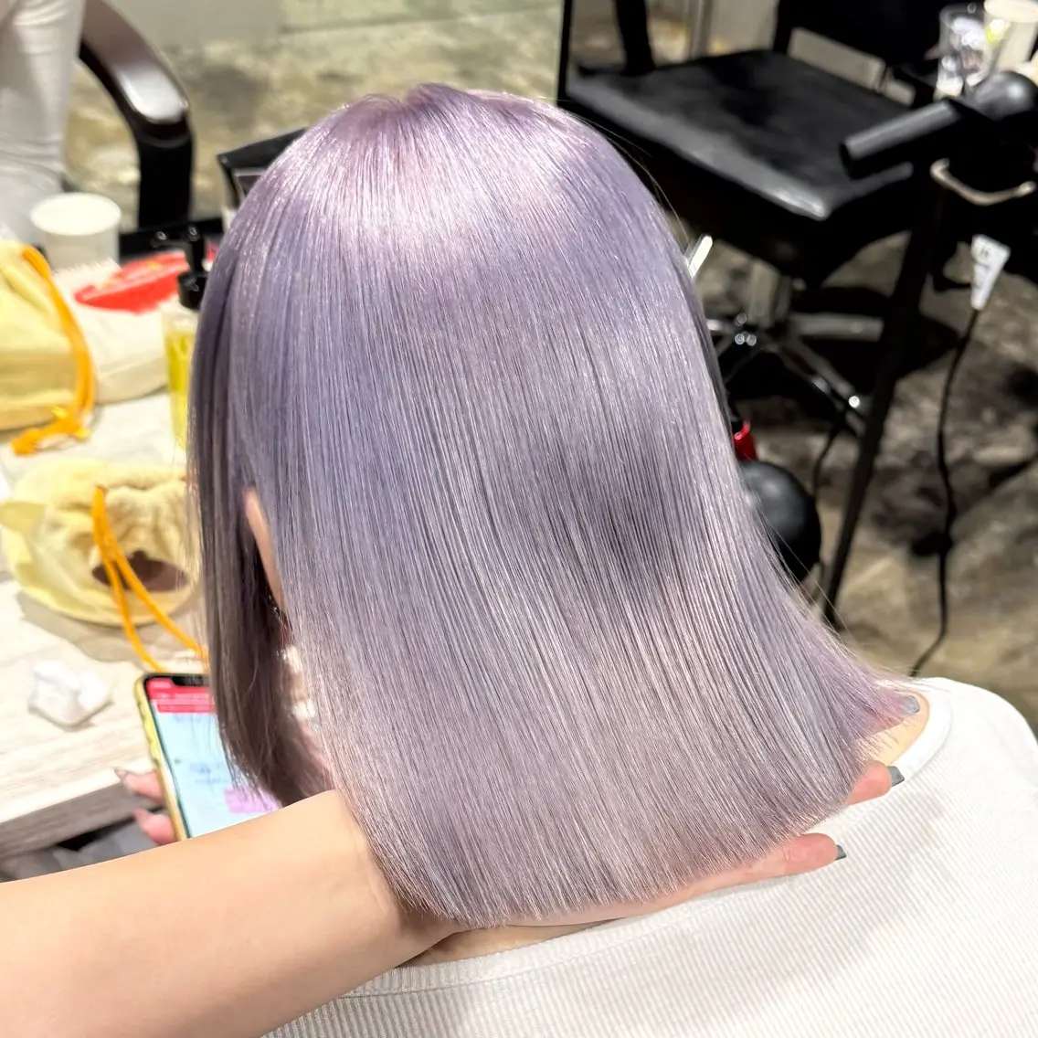 ミディアム カラー ヘアカラー ハイトーン･髪質改善 MIOKAのヘアスタイル