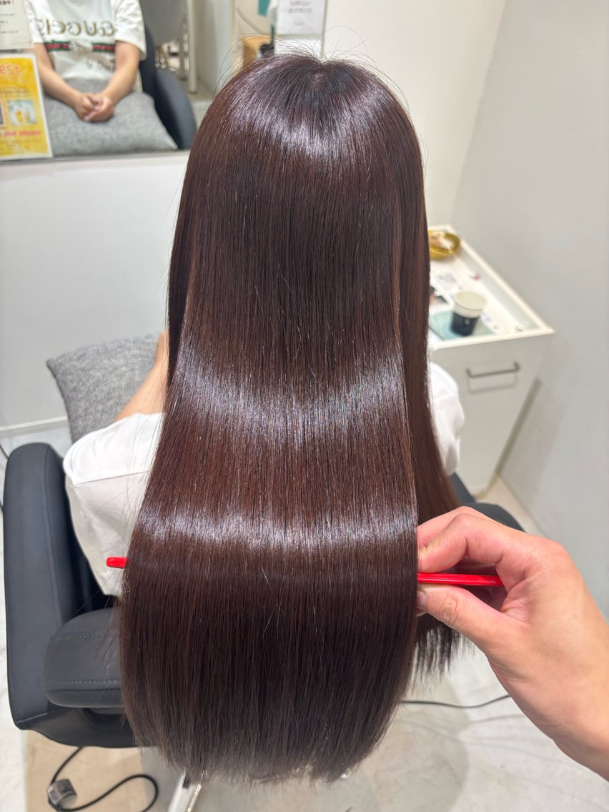 ロング カラー パーマ Emuest 北谷 瑠仁のヘアスタイル