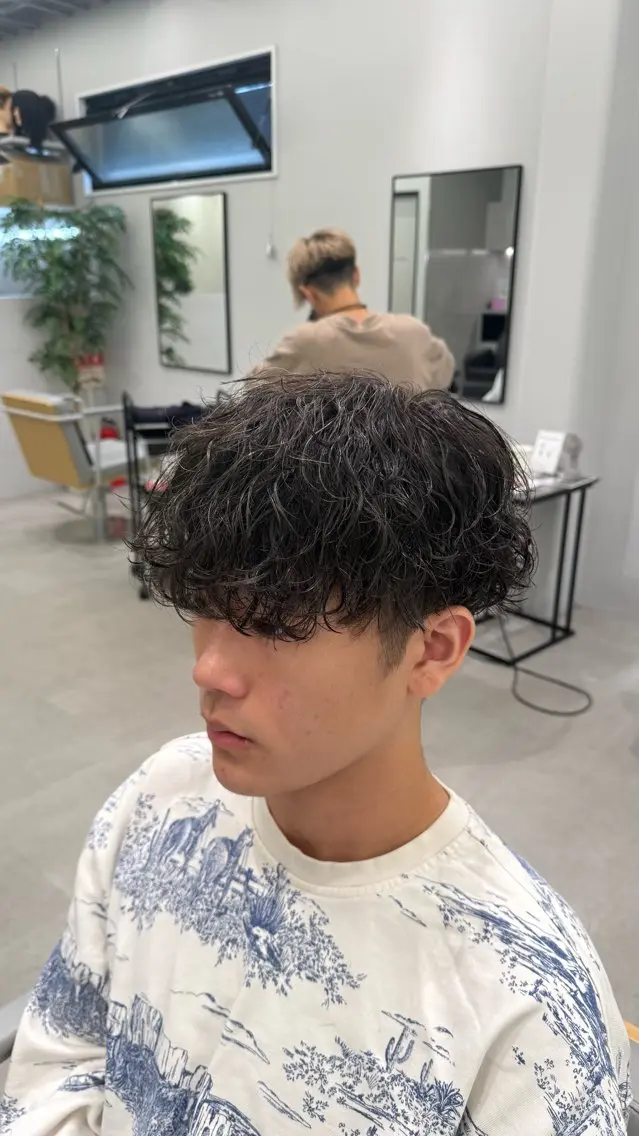 メンズ メンズパーマ 波巻きパーマ Joule大分 メンズ特化植木永遠のヘアスタイル