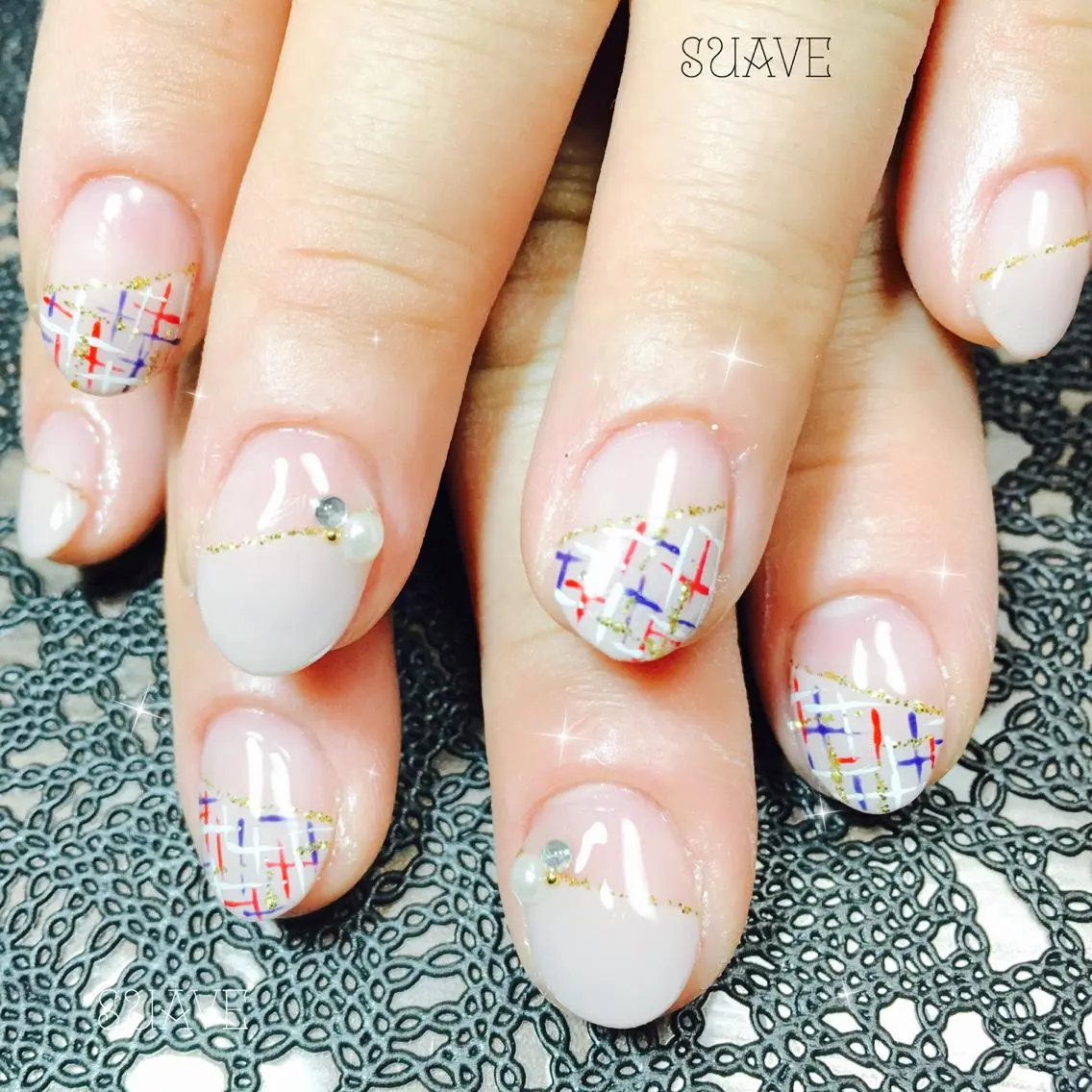 ネイル フレンチネイル ジェルネイル オフィスネイル シンプルネイル 冬ネイル Nail Suave (シュアーヴ)のネイルデザイン