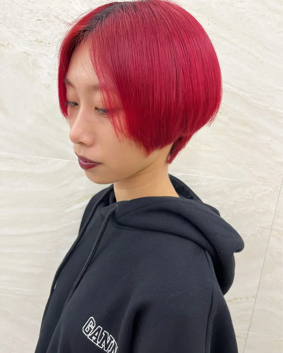 ショート カラー ヘアカラー トリートメント ヘアセット 🎀透明感 カラー🎀ミズキのヘアスタイル