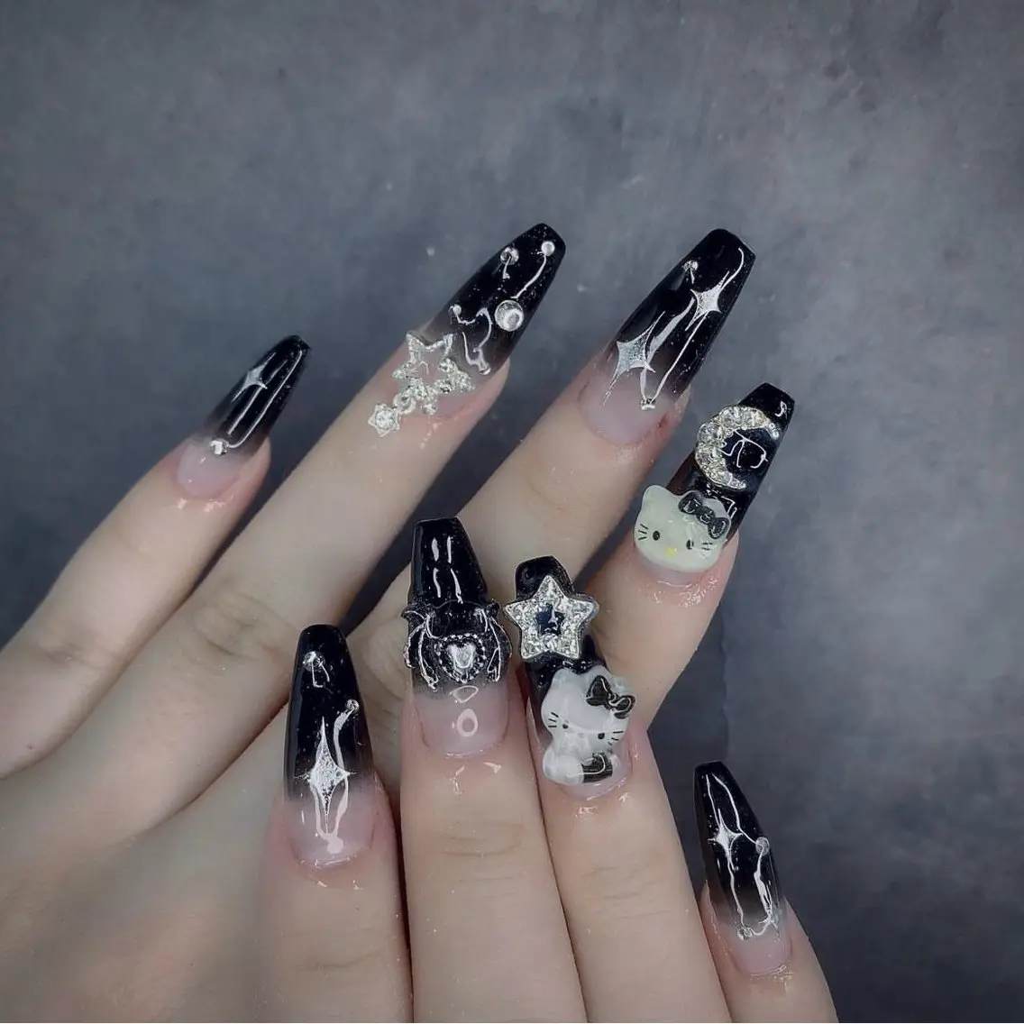 ネイル 渋谷／チップ長さ出し 👑アプレgel-xのネイルデザイン