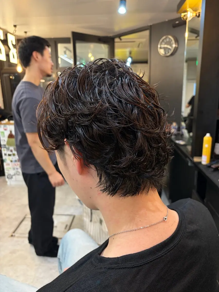 セミロング パーマ 坂野 徹のヘアスタイル