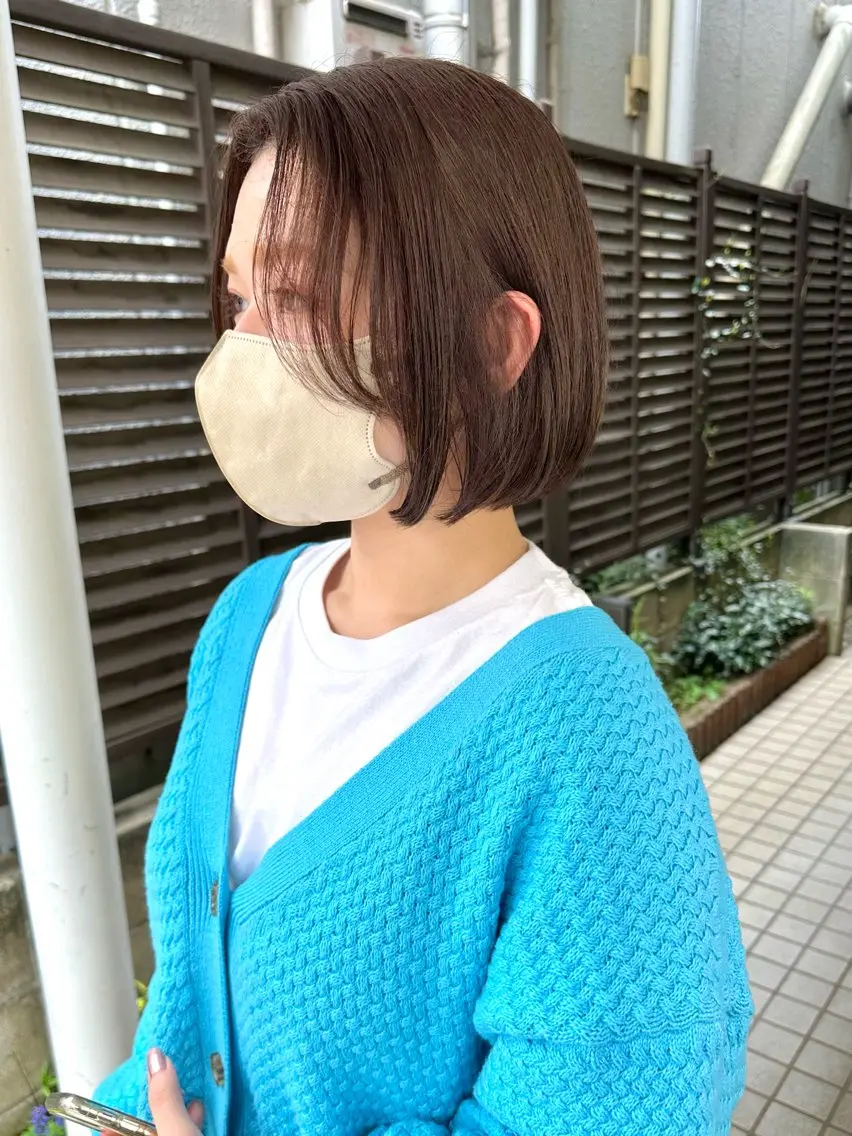 ショート カラー 髪質改善 縮毛矯正/ レイヤー/銀座/本木のヘアスタイル