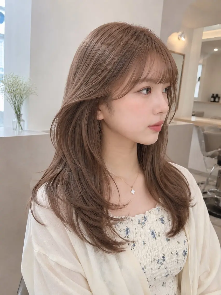 ロング カラー カット ヘアカラー トリートメント 透明感カラー/ 小顔レイヤー/ミヅキのヘアスタイル