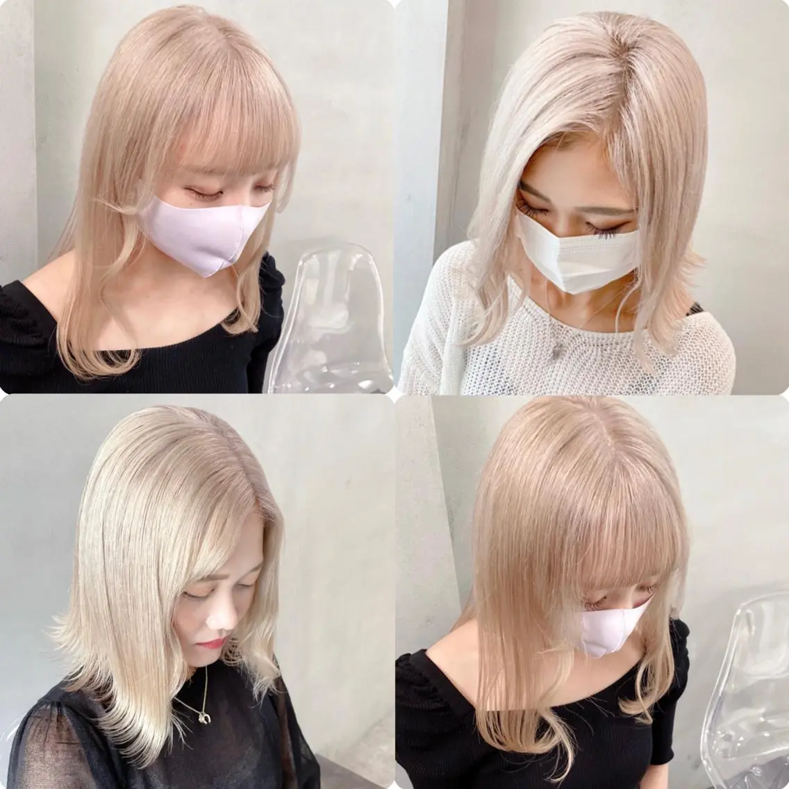 セミロング カラー ハイトーンカラー ヘアカラー トリートメント ✨MiL✨ ✨心斎橋✨のヘアスタイル
