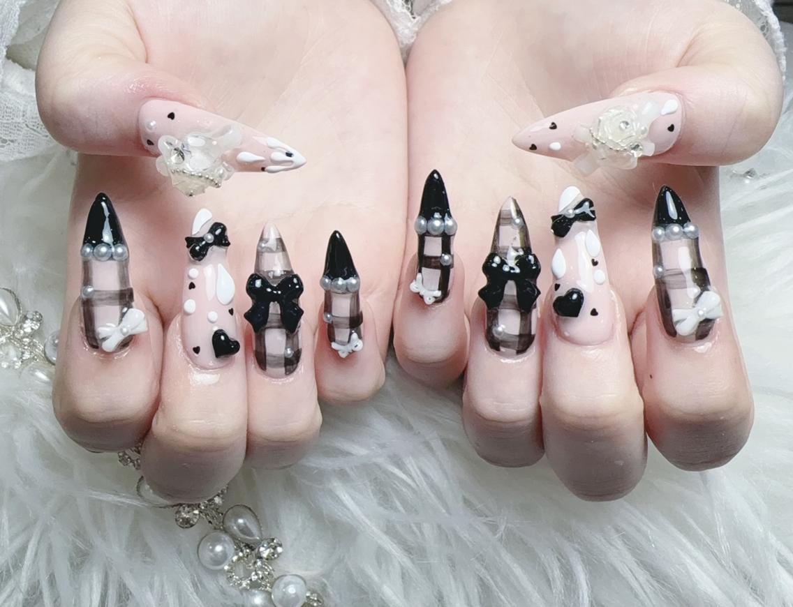 ネイル 成人式 ジェルネイル マグネットネイル 大理石ネイル(マーブル) 持ち込み k.bi nailsalonのネイルデザイン