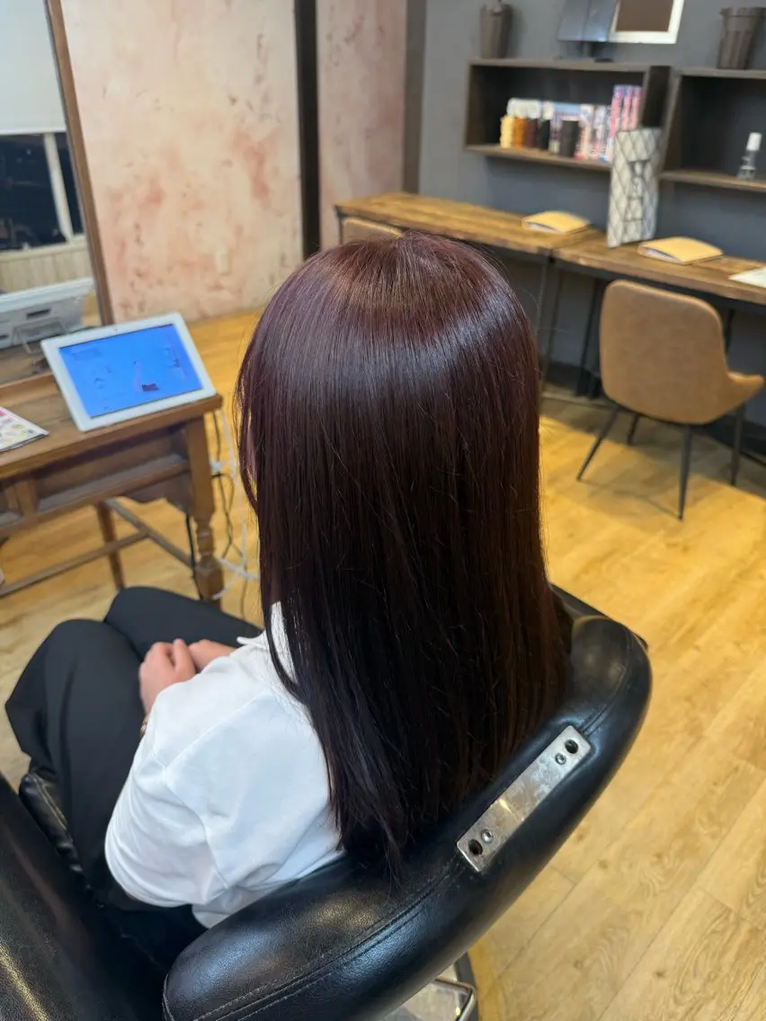 カラー ブラウンカラー レッドカラー 艶カラー/鴻巣/ 山中のヘアスタイル