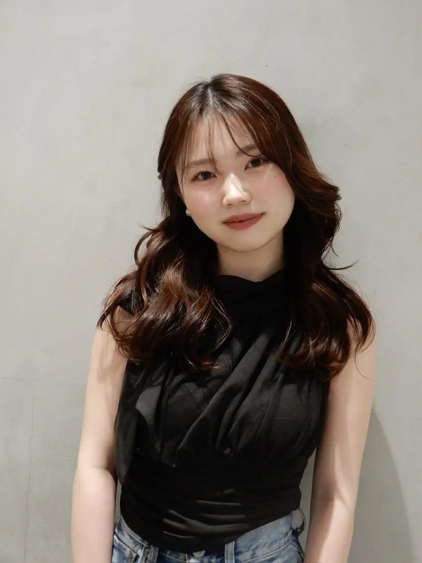 ロング カラー ヘアカラー トリートメント たかはし ゆうなのヘアスタイル